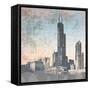 Chicago Skyline I-Dan Meneely-Framed Stretched Canvas