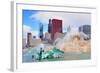 Chicago Skyline Panorama with Skyscrapers and Buckingham Fountain in Grant Park in the Morning With-Songquan Deng-Framed Photographic Print