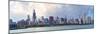 Chicago Skyline Panorama with Skyscrapers over Lake Michigan with Cloudy Blue Sky.-Songquan Deng-Mounted Photographic Print