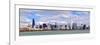 Chicago Skyline Panorama with Skyscrapers over Lake Michigan with Cloudy Blue Sky.-Songquan Deng-Framed Photographic Print