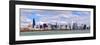 Chicago Skyline Panorama with Skyscrapers over Lake Michigan with Cloudy Blue Sky.-Songquan Deng-Framed Photographic Print