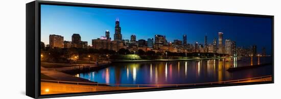 Chicago Skyline Panorama-Steve Gadomski-Framed Stretched Canvas