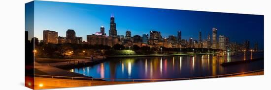 Chicago Skyline Panorama-Steve Gadomski-Stretched Canvas