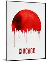 Chicago Skyline Red-Unknown-Mounted Art Print