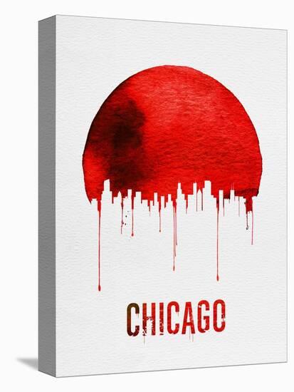 Chicago Skyline Red-Unknown-Stretched Canvas