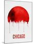 Chicago Skyline Red-null-Mounted Art Print