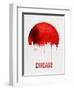 Chicago Skyline Red-null-Framed Art Print