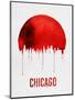 Chicago Skyline Red-null-Mounted Art Print