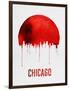 Chicago Skyline Red-null-Framed Art Print