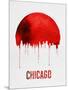 Chicago Skyline Red-null-Mounted Art Print