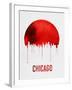 Chicago Skyline Red-null-Framed Art Print