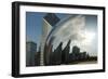Chicago Skyline Reflected by the Bean-Patrick J. Warneka-Framed Photographic Print