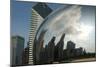 Chicago Skyline Reflected by the Bean-Patrick J. Warneka-Mounted Photographic Print