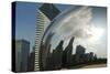 Chicago Skyline Reflected by the Bean-Patrick J. Warneka-Stretched Canvas
