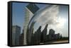 Chicago Skyline Reflected by the Bean-Patrick J. Warneka-Framed Stretched Canvas