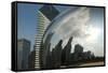 Chicago Skyline Reflected by the Bean-Patrick J. Warneka-Framed Stretched Canvas