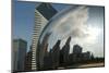 Chicago Skyline Reflected by the Bean-Patrick J. Warneka-Mounted Photographic Print