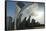 Chicago Skyline Reflected by the Bean-Patrick J. Warneka-Framed Stretched Canvas