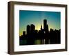 Chicago Skyline Silhouette From Navy Pier-Patrick Warneka-Framed Photographic Print