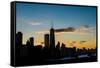 Chicago Skyline Silhouette-Steve Gadomski-Framed Stretched Canvas