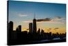 Chicago Skyline Silhouette-Steve Gadomski-Stretched Canvas