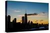 Chicago Skyline Silhouette-Steve Gadomski-Stretched Canvas