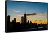 Chicago Skyline Silhouette-Steve Gadomski-Framed Stretched Canvas