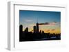 Chicago Skyline Silhouette-Steve Gadomski-Framed Photographic Print