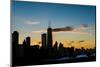 Chicago Skyline Silhouette-Steve Gadomski-Mounted Photographic Print