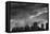 Chicago Skyline Storm BW-Steve Gadomski-Framed Stretched Canvas