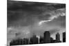 Chicago Skyline Storm BW-Steve Gadomski-Mounted Photographic Print