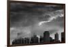 Chicago Skyline Storm BW-Steve Gadomski-Framed Photographic Print