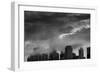 Chicago Skyline Storm BW-Steve Gadomski-Framed Photographic Print