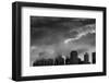 Chicago Skyline Storm BW-Steve Gadomski-Framed Photographic Print