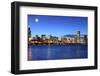 Chicago Skyline under the Moonlight-rebelml-Framed Photographic Print