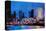 Chicago Skyline with Ferris Wheel-Martina Bleichner-Stretched Canvas