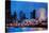 Chicago Skyline with Ferris Wheel-Martina Bleichner-Stretched Canvas