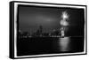 Chicago Skyline with Fireworks-Steve Gadomski-Framed Stretched Canvas