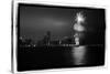 Chicago Skyline with Fireworks-Steve Gadomski-Stretched Canvas