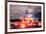 Chicago Skyline with Skyscrapers and Buckingham Fountain in Grant Park at Night Lit by Colorful Lig-Songquan Deng-Framed Photographic Print