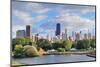 Chicago Skyline with Skyscrapers Viewed from Lincoln Park over Lake.-Songquan Deng-Mounted Photographic Print