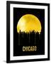 Chicago Skyline Yellow-null-Framed Art Print