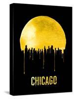 Chicago Skyline Yellow-null-Stretched Canvas