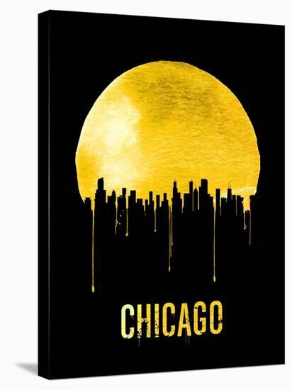 Chicago Skyline Yellow-null-Stretched Canvas