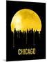 Chicago Skyline Yellow-null-Mounted Art Print