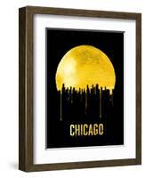 Chicago Skyline Yellow-null-Framed Art Print