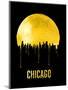 Chicago Skyline Yellow-null-Mounted Art Print