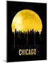 Chicago Skyline Yellow-null-Mounted Art Print