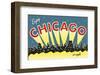 Chicago skyline-Vintage Reproduction-Framed Art Print