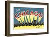 Chicago skyline-Vintage Reproduction-Framed Giclee Print